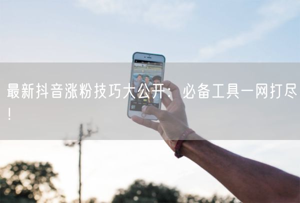 最新抖音涨粉技巧大公开：必备工具一网打尽！